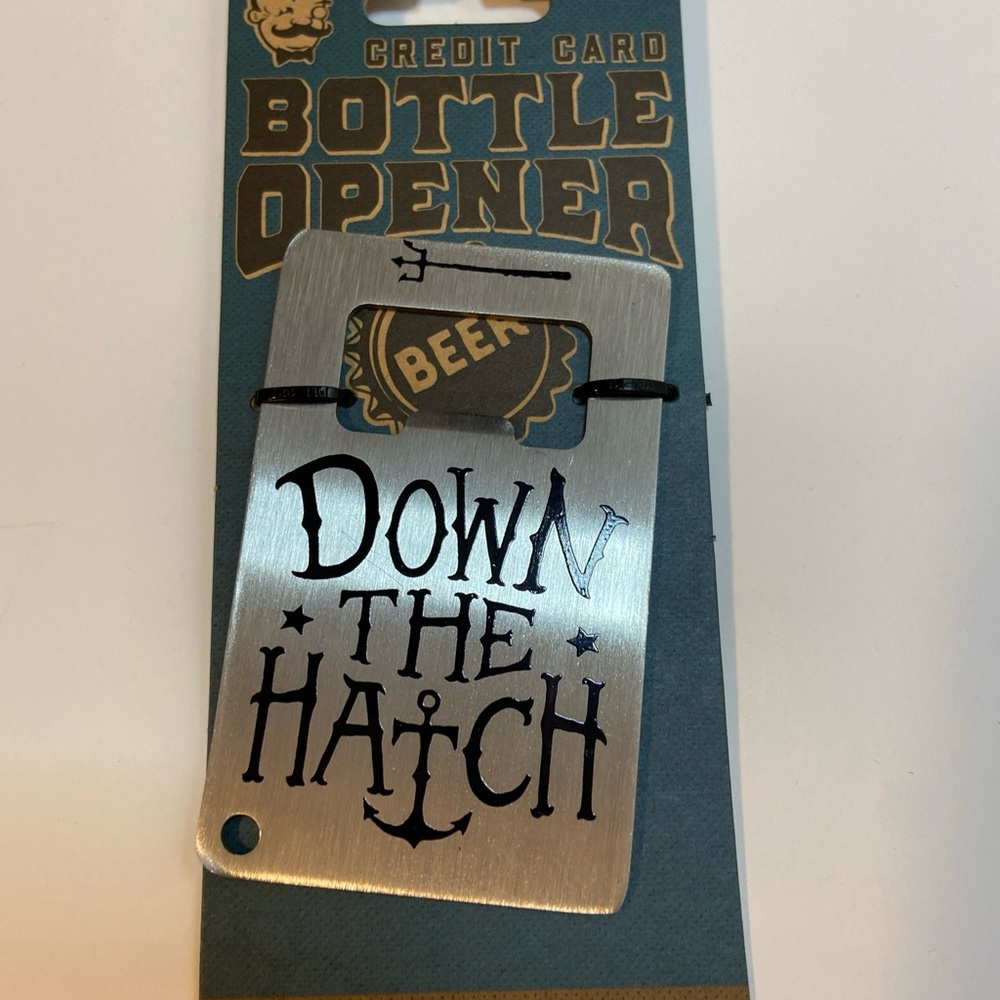 Trixie and Milo Credit Card Bottle Opener DOWN THE HATCH